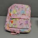 Accmor Toddler Backpack Leash with Anti Lost Wrist Link, Cute Mini Child Walking Harnesses Keep Kids Close Back Pack Rope Tether Rein for Baby Girls (Pink Colorful/Unicorn)