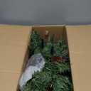 Alupssuc Set of 2 17 Inch Pre-lit Outdoor Christmas Tree with 50 Multi-Color Lights, Timer, Battery Operated Pre-Decorated Frosted Christmas Urn Filler for Pathway &Porch& Yard Decorations, 17 Inch