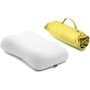 Cushion Lab Travel Deep Sleep Pillow – Compact Memory Foam Neck Pillow for Sleeping, Portable Pillow for Hotels, Camping, Side & Back Sleepers, OnTheGo – Spark