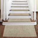 PURE ERA Carpet Stair Tread Landing Mat Tape Free Self Adhesive Non Slip Skid Resistant Indoor Doormat Area Rug Floor Mat for Kitchen Bathroom Workstations Washable 2' X 3' (Cream Grey)