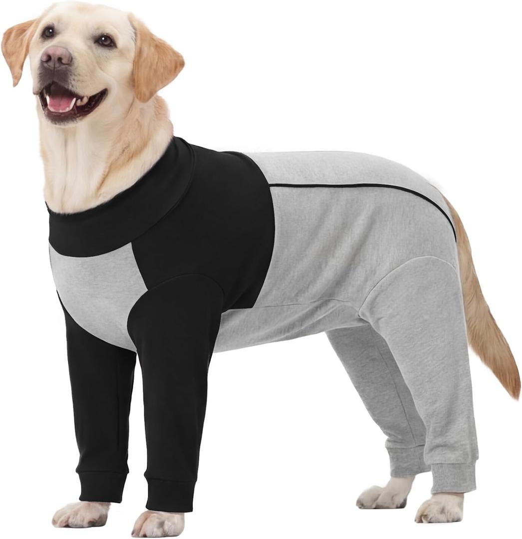 Nanaki Soft Surgery Suit for Dogs Male Neuter Female-Stretchy Dog Surgical Suit Dog Surgery Recovery Suits, No-Lick Onesie, Shedding Suits Protective Pet Wear Cone Alternativ Prevent Licking,Red,3XL