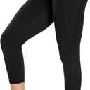 GAYHAY Leggings with Pockets for Women - 19" / 25" Yoga Pants High Waist Tummy Control Compression for Workout (XXX-Large, Black)