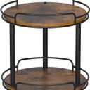 LAMU 10.2'' Wood Lazy Susan Turntable Organizer for Cabinet, 2 Tier Lazy Susan Spice Rack Organizer for Kitchen, Table Top, Countertop, Pantry, Medicine Organizer