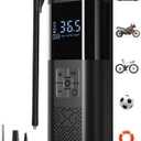 Tire Inflator Portable Air Compressor 150PSI Cordless Air Pump For Car Tires With Digital Pressure Gauge Auto Shut-Off Type C Charging And LED Light For Cars Motorcycles Bicycles Balls And More