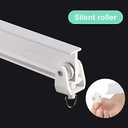 Curved Ceiling Curtain Track Bendable Mount for Curtain Rail Bunk Bed Bay Window Room Divider Flexible Straight (White,5 m/ 16.4 ft)