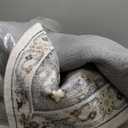 Machine Washable Rug for Living room: 8x10 Area Rugs Boho Vintage Rugs Stain Resistant Non Slip Low Pile Lightweight Soft Carpet for Bedroom Kitchen Dining Room Nursery Kids Room Farmhouse Home Office (Grey)