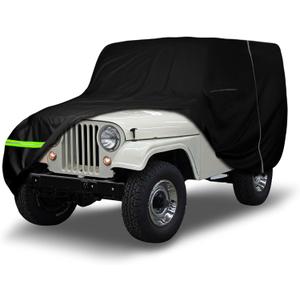 Waterproof Car Cover Compatible with 1976-1987 Jeep CJ 7 2-Door SUV Accessories, 300D All Weather Car Covers with Inner Cotton Liner for Dust Snow Rain Hail Protection