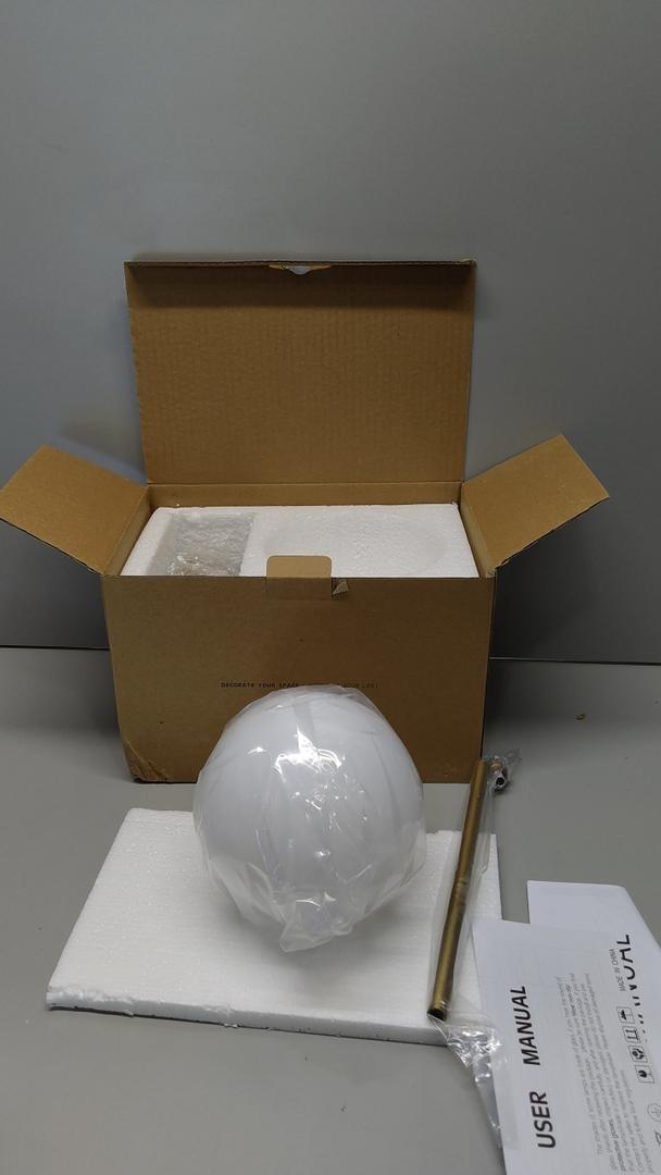 JIMUBEAM Industrial Vintage Wall Sconce Lighting, Milky White Glass Globe Shade with Long Arm Antique Brass Wall Light, Indoor Up and Down Wall Mounted Lamp for Bedroom Kitchen Bathroom