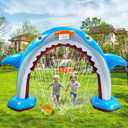 11Ft Inflatable Shark Sprinkler, Large Shark Arch Sprinkler Toys for Summer Outdoor Backyard Yard Lawn, Perfect Inflatable Shark Sprinkler Water Park Toy Games for Boys Girls
