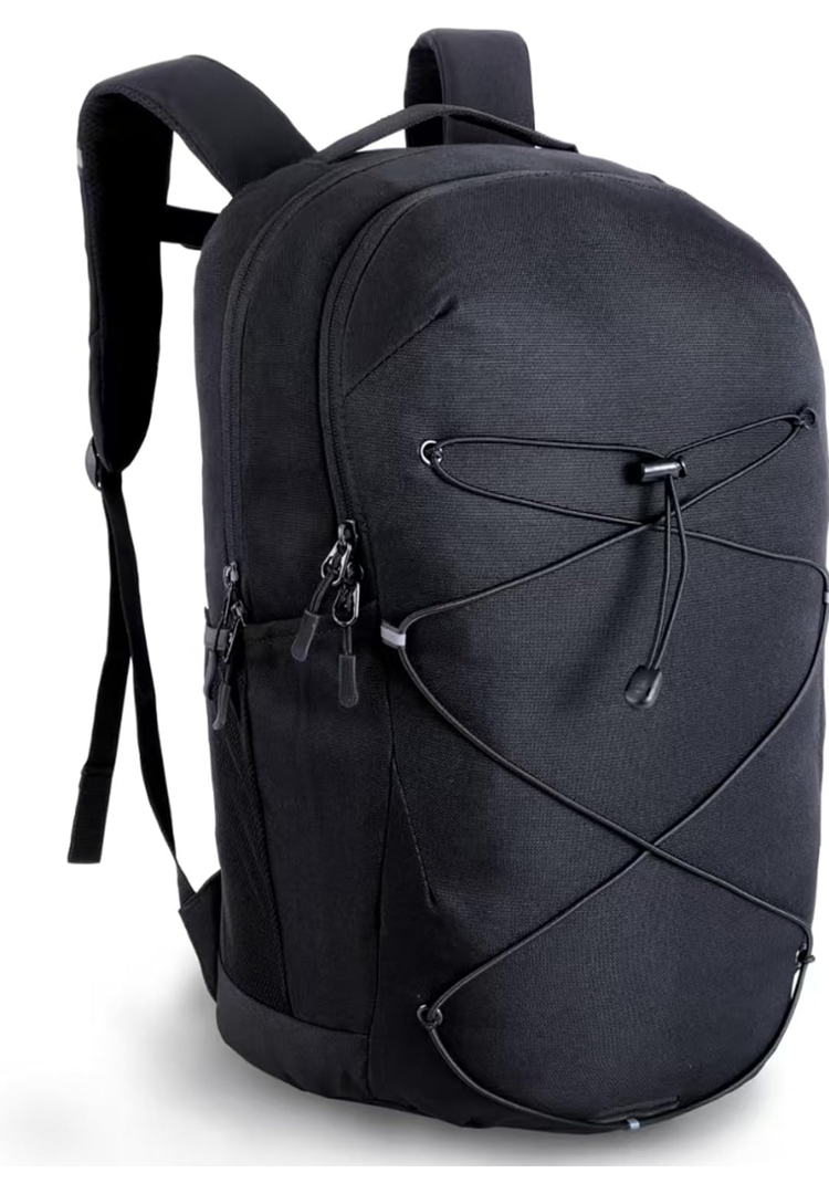 KEOFID Casual Backpack for Men and Women, Hiking Backpack for Travel, Black Daypacks for Sports, College, Water Resistant(Black)