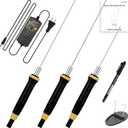 Hot Wire Foam Cutter Kit, 3-in-1 Electric Styrofoam Cutter with 3Pcs Hot Cutting Pen (4", 6", 8"), 9-36W Adjustable Voltage Controller, for Cutting, Detail Handling, DIY Crafts