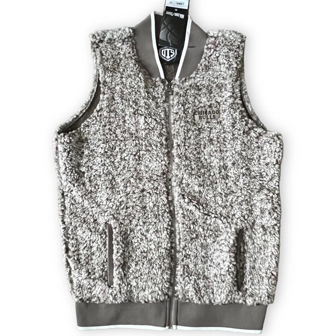 OTS NBA Chicago Bulls Women's Sherpa Vest, Sherpa, X-Large