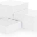 Metal Display Stands for Buffet Table - Black & White Cake Risers, Cupcake Stand for Wedding, Party, Catering Supplies, Elegant Food Risers for Display ((6,7,8)"-1 set)