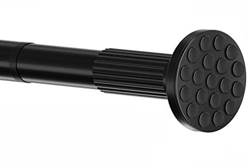 MOFAOTU Tension Curtain Rod, Shower Curtain Rod, 46-167 inch, No Drill Window Curtain Rod, Rustproof Adjustable Shower Rods for Bathroom, Extra Long For Outdoor, Living Room, Black