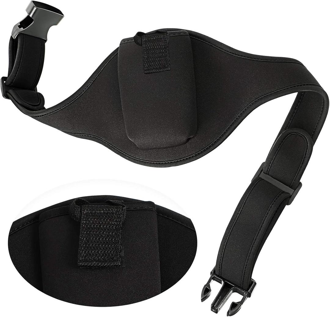 Weewooday 1 Pack Mic Belt for Fitness Instructor Microphone Belt Holder Waistband Bag Case for Theatre, Speaker (Black)