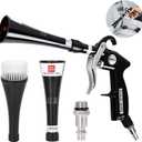 Aluminium Car Cleaning Gun with Tapered Nozzle, 6-9.2Bar with 2 Set Nozzle, Pressure Air Blower Blow Gun Producing Powerful Blast of Air for Cleaning Cars, Velvet, Furniture and Carpets