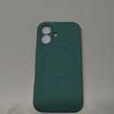 Miracase Compatible with iPhone 16 Case, [Soft Anti-Scratch Microfiber Lining], Compatible with MagSafe, Liquid Silicone Case Shockproof Drop Protection Phone Case for 16,Midnight Green