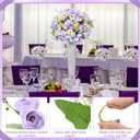 Tigeen 12 Bundles Peonies Artificial Flowers Faux Roses Silk Flowers Hydrangea Artificial Bouquet for Wedding Table Centerpiece Floral Vase Home Office Bridal Decor (Light Purple)