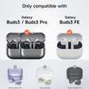 SURITCH for Samsung Galaxy Buds 3 Pro (2024) / Buds 3 (2024) / Buds3 FE (2025) Case, Magnetic Bumper Cases, Rugged Shockproof Protective Covers with Carabiner & Cleaning Kit & Removal Tool, Navy