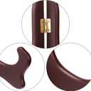 Tatuo 4 Packs Wooden Display Stand Decorative Plate Stands for Display Picture Frame Holder Easels(Red,5 Inch)