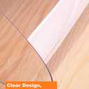 3'×4' Transparent PVC Area Mat for Hard Floors, Small Waterproof Protector for Pet Feeding Area, Under Refrigerator, Garden Corners（36x48 inch）