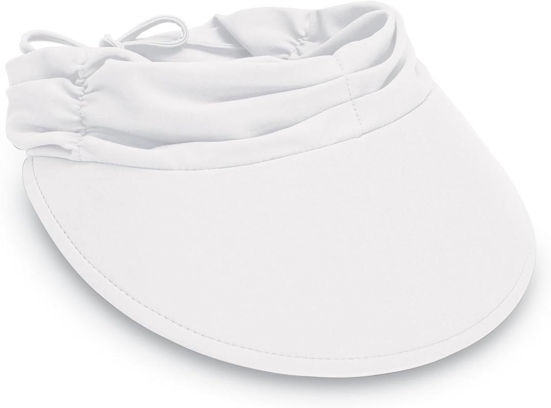 Wallaroo Hat Company Womens Aqua Sun Visor  UV Sun Protection, Water Friendly, Packable Design, Adjustable, Medium Size (White) Wallaroo Hat Company Womens Aqua Sun Visor  UV Sun Protection, Water Friendly, Packable Design, Adjustable, Medium Size (White)