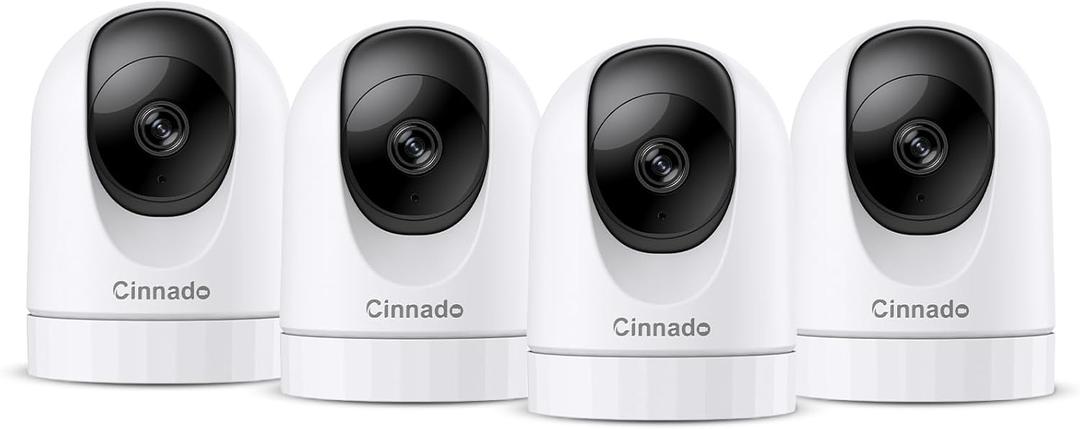Cinnado 2K Home Security Cameras-2.4Ghz WiFi Indoor Camera with 360 Motion Detection for Pets/Nanny/Baby/Dog, 2 Way Audio, 24/7 SD Card Storage, Cloud Storage, Works with Alexa & Google Home, D1 4P