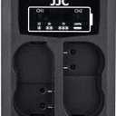 JJC EN-EL15 Battery Charger USB Dual Slot for Nikon Z5 II Z5II Z6III Z6 III Zf Z f Z6II Z6 II Z7II Z7 II Z6 Z7 Z5 D850 D780 D750 D610 D600 D500 D7500 D7200 D7100 D7000 D810A D810 D800E D800 Cameras (Black)