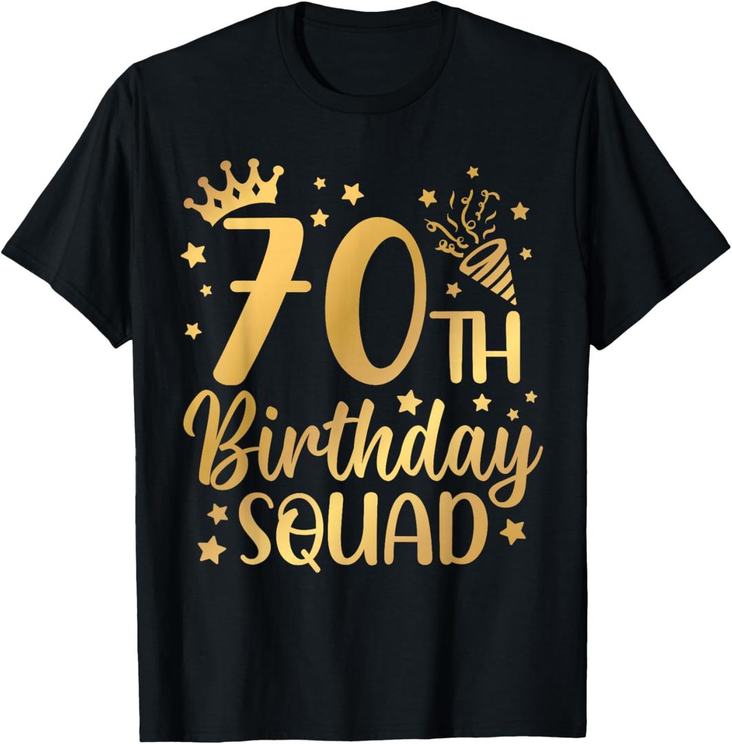 70th Birthday Squad 70 Years Old Birthday Party Group Women T-Shirt, M