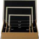 DECOR4SEASON Decorative Book Boxes Set of 3 Modern Faux Linen & Wood Hidden Storage for Coffee Table Stackable Fake Books for Shelf Decor, Remote Control & Jewelry Organizer (Warm Taupe)