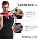 THERABAND FlexBar, Tennis Elbow Therapy Bar, Relieve Tendonitis Pain & Improve Grip Strength, Resistance Bar for Golfers Elbow & Tendinitis, Red, Light, Beginner