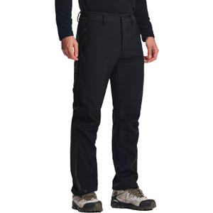 Pioneer Camp Men's Fleece Lined Hiking Pants Softshell Waterproof Winter Insulated Windproof Thermal for Snowboarding Skiing (Medium, Black)