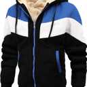 TMYAH Thermal Jackets for Men Winter Heavyweight Fleece Jacket Wool Warm Thick Coats Outerwear SkyBlue Grey Black(895) XL