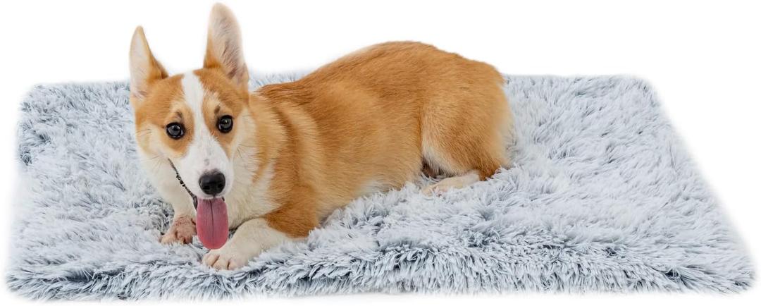 PJYuCien Fluffy Fleece Calming Pet Throw Blanket, Super Soft and Warm for Indoor Cats and Dogs, Medium 24" * 32", Machine Washable, Grey Puppy Bed