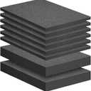 DECOHS 8 Pcs Polyurethane Foam Sheets- 2 Sizes Cuttable Foam Inserts for Cases- Packing Foam Pads for Toolbox Camera Storage and Crafts