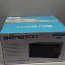 Emerson MW7302B Compact Countertop Microwave Oven with Touch Control, LED Display, 700W, 10 Power Levels, 6 Auto Menus, Glass Turntable and Child Safe Lock, 0.7 Cu., Ft. Black