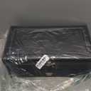 AUTOARK Leather & Velvet 24 Watch Box Glass Top Jewelry Display Drawer Lockable Case Organizer,Removable Black Watch Pillows,Black,MKAW035