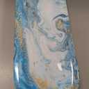 TOSQP27 Handmade Wooden Incense Holder for Sticks  Ocean Wave Resin Art Tray | Handcrafted Ash Catcher for Meditation, Yoga & Aromatherapy | Home Decor Wooden Incense Burner Gift for Adults