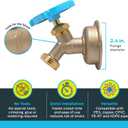 SharkBite 1/2 x 3/4 Inch MHT 45 Degree Hose Bibb, Multi Turn, Push To Connect Brass Plumbing Fitting, PEX Pipe, Copper, CPVC, PE-RT, HDPE, 24632LF