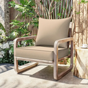 Outdoor Seat Cushion Set 24 x 24 x 4 Inch, Patio Chair Pillows and Cushions with Removable Cover, Waterproof & Fade Resistant, Replacement Deep Seat Cushions for Garden Patio Furniture