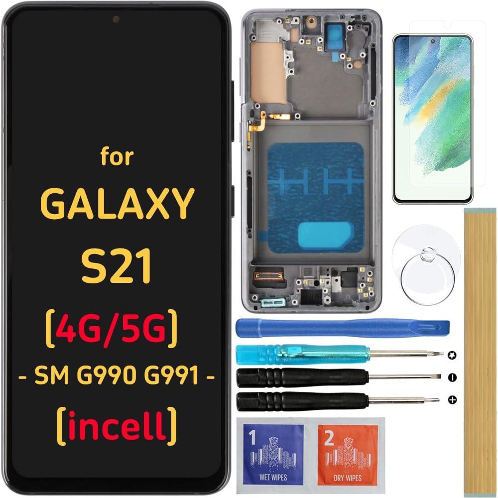 Incell Screen Replacement LCD Display Touch Digitizer Assembly for Samsung Galaxy S21 4G / 5G G990 G991 SM-G991 SM-G991B SM-G991U SM-G991W (No Fingerprint Function)