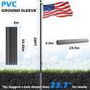 20FT Flag Pole for Outside House, Aluminum Flag Pole Kit with 3x5 Embroidered American Flag, Black Ball Topper, Tangle Free Flagpoles for Yard Garden, Residential & Commercial Use