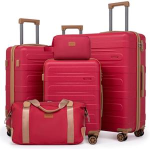 Luggage Sets 5 Piece Durable Suitcase Set with Spinner Wheels, Hard Shell Carry on Luggage with TSA Lock, Large Checked Travel Suitcases for Men and Women