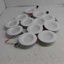 Energetic 12 Pack 5/6 Inch 5CCT LED Recessed Light Retrofit, 2700K/3000K/4000K/5000K/6500K Selectable, Dimmable Can Lights with Baffle Trim, 12W=150W, 1000LM, IC & Wet Rated, ETL & FCC Certified