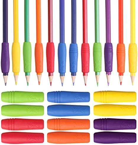 Mr. Pen- Pencil and Pen Grips, Colorful, 12 Pack, Pencil Grips for Adults, Rubber, Ergonomic, Pen Gripper