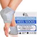 Moisturizing Socks for Cracked Heel Treatment: Socks for Cracked Heel Repair, Silicone Toeless Socks, Spa Gel Socks for Dry Cracked Feet Women, Lotion Moisture Pedicure Socks