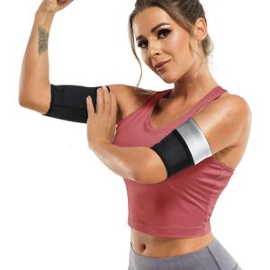 KUMAYES Sauna Arm Trimmers Sweat Bands Arm Slimmer Shaper Compression Sleeves Wraps Trainer for Women Workout 2 Pack, Size: Large
