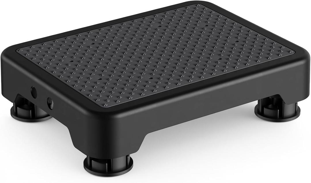 SOYO Mobility One Step Stool, Heavy Duty Indoor Outdoor Non-Slip Small Step Platform Assistive Device for Adult Elderly, Standing Support and Step Riser for Car, Bed, Door, Stair, Bathroom Black-Black