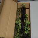 3Pcs 38.8" Faux Greenery Plant Stems and Branches for Tall Vase,Artificial Tree Branches and Twigs for Decoration (Green Leaves & Brown Stem)