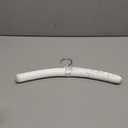 HOUSE DAY Satin Padded Hangers for Women 4 Pack 17 Inch No Shoulder Bump Bride Hanger for Sweaters, Dresses, Clothing, Weddings, LingerieWhite